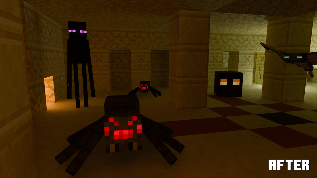 Vanilla RTX - Glowing Entity Eyes - Minecraft RTX Bug Fixes & Enhancements